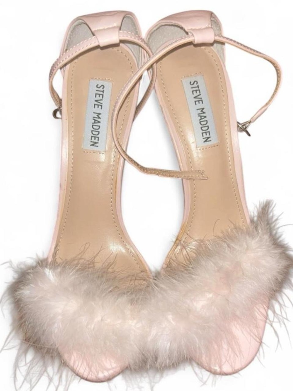 Steve Madden Scarlett Pink Feather Stiletto Heels Size 9
